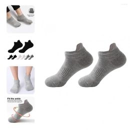 Sports Socks Mesh Design 1 Pair Trendy Pure Colour Anti Skid Running Elastic Mouth For Jogging