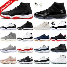 TOP Cool Grey High 11 11s Basketball shoes bred 25th Anniversary concord 45 space jam Men Women Trainers low legend blue citrus