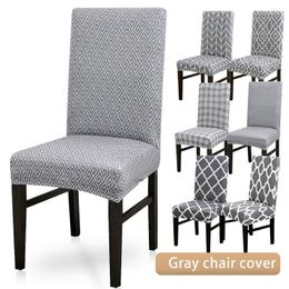 Chair Covers Dining Room Seat Cover Black Slipcover Removable Furniture Anti-Dust Spandex