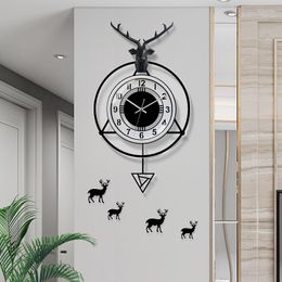 Wall Clocks Living Room Modern Silent Design Minimalist Acrylic Clock Luxury Unusual Decoracion Salon Casa Home Decor