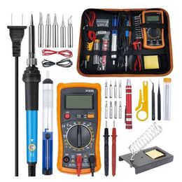 220V110V60W adjustable temperature electric soldering iron display multimeter combination set maintenance tool internal thermal welding pen