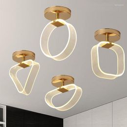 Ceiling Lights Modern LED Lamp Creative Nodic Home Decor For Living Room Corridor Hallway Aisle Cloakroom Black Gold Lutres