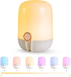 Candle Holders Night Light For Kids Touch Customizable Control Rechargeable Baby With Breathing RGB Changing Mode Nursery Lamp