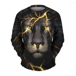 Men's Hoodies XXXL Brand Male 2D Pullover Top Autumn Casual Men Lion Sweatshirt Clothe Long Sleeve Winter Warm Tracksuits