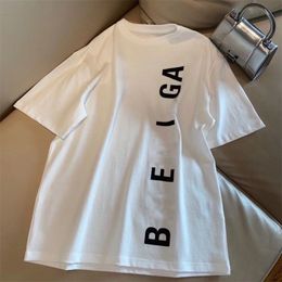 Balencigaa Shirt Fashion T Shirt Cotton Plant Mens Women Designers T-Shirts Black Luxury With Letters Casual Summer Bal Short Sleeve Hip Hop Street Clothing 700