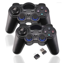 Game Controllers BEESCLOVER 2 Pcs Wireless Gamepad 2.4G Controller Joystick For PS3 Android TV Box R60