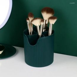 Storage Boxes Trendy Green Makeup Large Multifunctional Brush Eyebrow Pencil Eye Shadow Lipstick Organizer Display Bucket