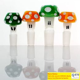 Unique Design Colourful Mushroom Style Glass Bong Male Female Mushroom Bowls Oil Rig Glass Water Pipes
