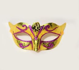 Random Colour Sent Party Mask Men Women with Bling Gold Glitter Halloween Masquerade Venetian Masks Costume Cosplay RRC634