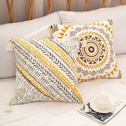 Pillow Clouds Leaf Cotton Woven Pillowcase Sofa Hug Office Modern Minimalist Lumbar Gothic Decor Covers