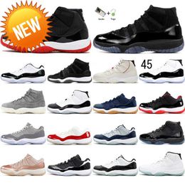 NEW Cool Grey High 11 11s Basketball shoes bred 25th Anniversary concord 45 space jam Men Women Trainers low legend blue citrus