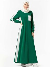Ethnic Clothing Islamic Muslim Dress Tracksuit Long Women Middle East Splice Jogging Maxi Sports Walk Wear Turkey Kaftan Vestidos