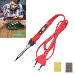 220V 110 European and American digital display electric soldering iron 80W high-power temperature regulating suit