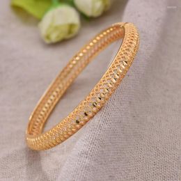 Bangle 1Pcs/lot Ethiopian Africa Gold Color Bangles For Women Wife Bride Bracelet African Wedding Jewelry Middle East Items