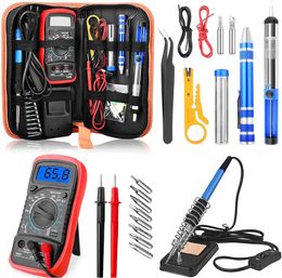 220V110V60W electric soldering iron kit shows the combination of multimeter temperature adjustable