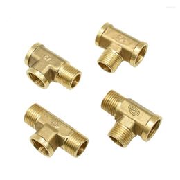 Watering Equipments Brass Plumbing Male 1/2 Tee Connector Female Copper T-Shape Fitting 3 Way Tube Adapter Tap 1pcs