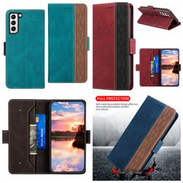 Business Leather Wallet Cases For Google Pixel 7 Pro Samsung A34 A54 S23 Ultra Plus Galaxy A14 5G Card Slot Holder Rfid Blocking Splicing Hybrid Hit Flip Cover Pouch