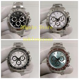 9 Colour Automatic Chronograph Watch Men 40mm Classic White Black Ceramic Bezel 116519ln 116500ln 116506 116520 Oyster Bracelet 775239O