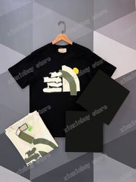 xinxinbuy Men designer Tee t shirt Paris Graffiti letters print short sleeve cotton women white black Grey XS-L