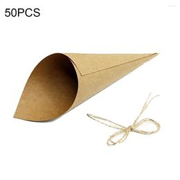 Party Supplies Custom Wedding Confetti Cones Crafts Retro Kraft Petal Candy Placing Natural Gift Packing Paper Decoration