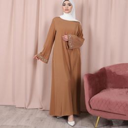 Ethnic Clothing Turkey Eid Muslim Women Dress Abaya Dubai Beads Lace-up Maxi Dresses Moroccan Kaftan Robe Musulman Arab Islamic Abayas