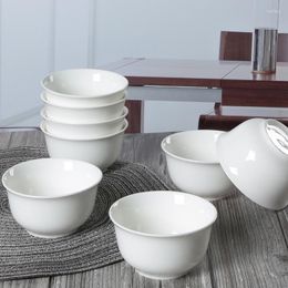 Bowls Pure White Bone China Small Bowl Ins Nordic Style Home Ceramics Restaurant Tableware Noodle Soup Rice Cute