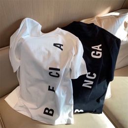 Balencigaa Shirt Fashion T Shirt Cotton Plant Mens Women Designers T-Shirts Black Luxury With Letters Casual Summer Bal Short Sleeve Hip Hop Street Clothing 182