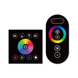 CCT único RGBW Montado com a parede Touch Painel Controller Dimmer Switch Controller com 6 teclas controle remoto para tiras de LED lâmpada dc12v-24v