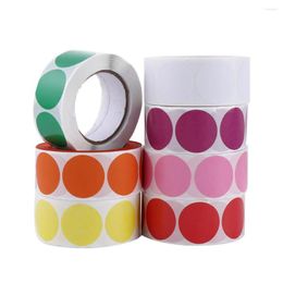 Gift Wrap Round Color Coding Labels Roll Removable Self-Adhesive Circle Dot Sticker 9 Assorted Colors For Inventory And Home Organize