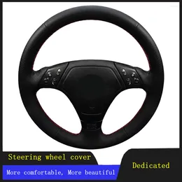 Steering Wheel Covers DIY Car Accessories Cover Black Hand-stitched Non-slip And Breathable Genuine Leather For E36 E46 E39