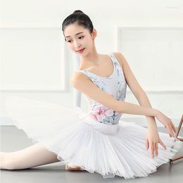 Stage Wear Ballet Leotard Lace Dance Adult Sleeveless Gymnastic Ballerina Floral Swimsuit For Women Costumes