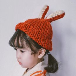 Hats Ear Children Baby Boy Girl Hat Cap Skullies Beanies Winter Warm Knit Crochet Kids And Caps 2022