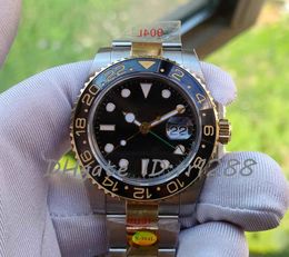 BP Factory GMT Men's Watches V2 126710 40MM Super Luminous calendar CAL.2813 Automatic Black Dial Two-tone Ceramic Bezel Mens Watches Wristwatches 16613