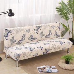 Chair Covers Printing Butterfly Sofa Bed Cover Folding Seat Slipcovers Modern Stretch Armless Couch Protector Towel Wrap Bench