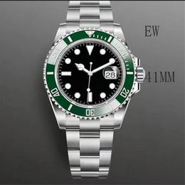 EWF 41mm 904L Steel Strap A3235 Automatic Green Ceramics Bezel Black Dial R126610 Mens Watch Sport Watches191h