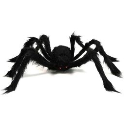 75cm Plush Black Spider Halloween Decoration Haunted House Prop Simulation Giant Spiders Ghost Horror Props Decor RRC656