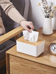 Storage Bottles Desktop Tissue Paper Box Home Living Room Dining Napkin Tube Coffee Table Remote Control