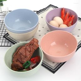 Bowls 6 Inch Wheat Straw Bowl Eco-friendly Soup Fruit Salad Set Noodle Rice Container Kitchenware Kitchen Accessories