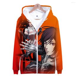 Men's Hoodies Creative Anime Akudama Drive Zipper 3D Cosplay Hoodie Sweatshirt Oversized For Men/women Clothes