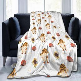 Blankets Flannel Blanket Gnomes Ladybugs Ultra-Soft Micro Fleece For Bathrobe Sofa Bed Travel Home Winter Spring Fall