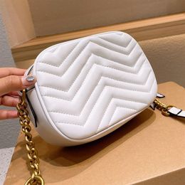 Designer Women Marmont Crossbody Shoulder Bag Luxurys Designers Bags Italy Vintage Zig Zag Thread Embroidery Mini Handbags Genuine310Q