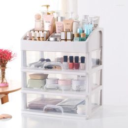 Storage Boxes Cosmetic Box Jewellery Container Make Up Case Makeup Brush Holder Transparent Table Drawer Dresser U3360