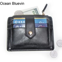 Ocean Bluevin Qualitäts-Herren-Führerschein-Ausweishalter, Qualität, 2 Falten, leichte Reißverschluss-Schnalle, Kreditkartenetui, Münzfach, Catei252y