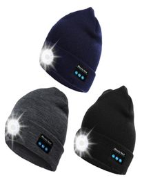 Dropship Whole Whole Beanie Hat inalámbrico Bluetooth Smart Cap Auriculares Auriculares Mic Mic6963917