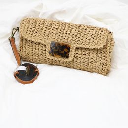 Evening Bags 2022 Pillow Straw Bag Shoulder Woman Crochet Fashion Diagonal Satchel Purses Tote
