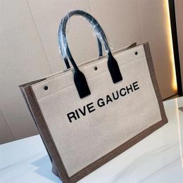 3 Colours Trend Women handbag Rive Gauche Totes shopping bag handbags top linen Large Beach bags Designer travel Crossbody Shoulder187P