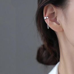 Backs Earrings Zinc Alloy Painless Ear Clip For Women Chain Tassel Without Hole Clips Punk Non Piercing Fake Jewellery