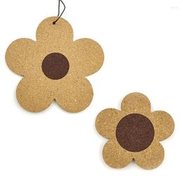 Table Mats Wooden Flower Tableware Heat Insulation Pot Holder Placemat Trivet Mat For Kitchen Accessories