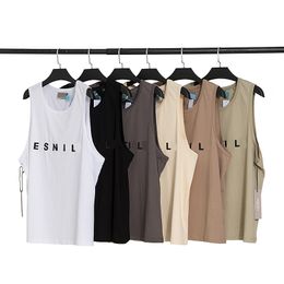 Mens Designer Vest T Shirt Casual Short Sleeve Sleeveless Fashion Hip Hop Men Vests Women T Shirts Six Colours Size S-XL