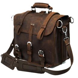 Vintage Crazy Horse Leder Männer Reisen Tasche tragen auf Gepäck -Reisetasche über Nacht Wochenendbeutel Tasche Handtasche große M086244f